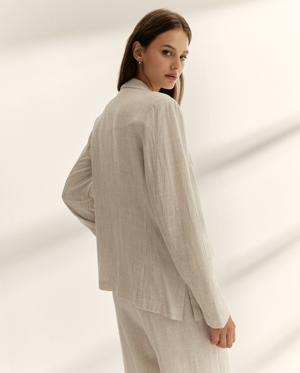 Blazer de mujer estampado mil rayas manga larga