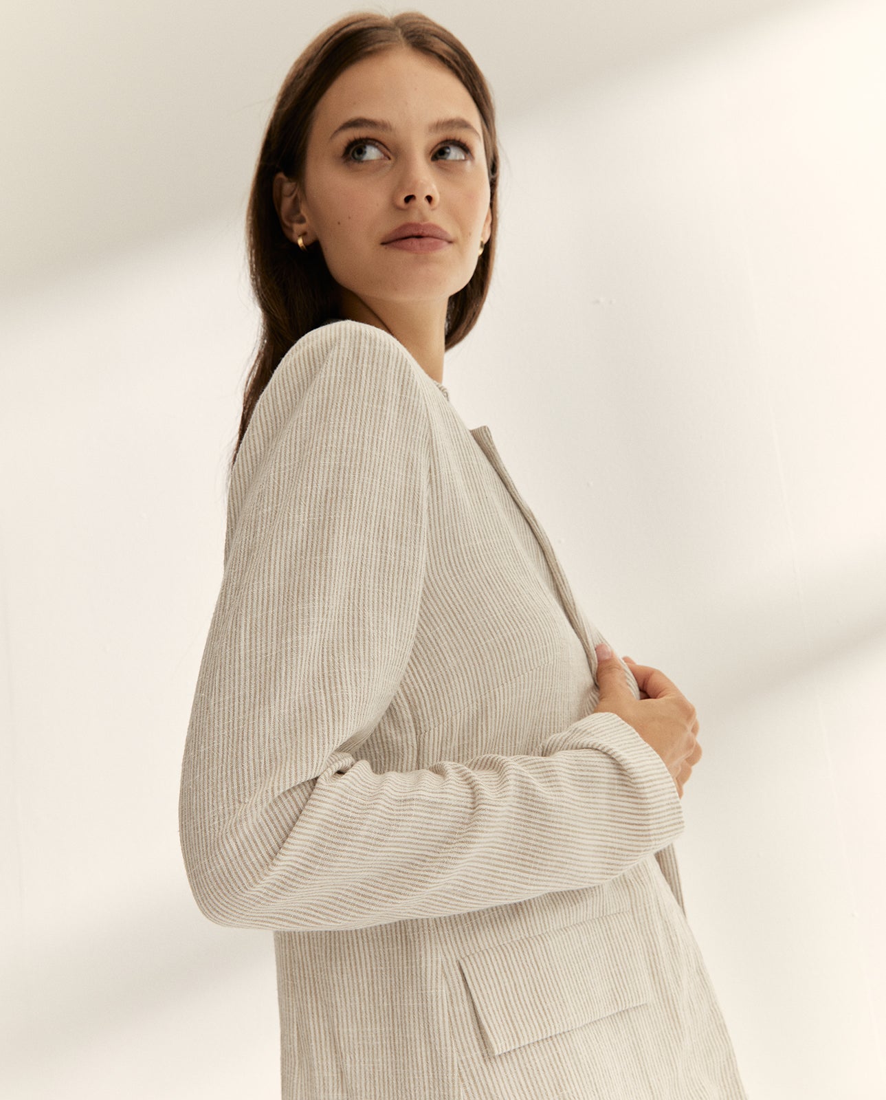 Blazer de mujer estampado mil rayas manga larga