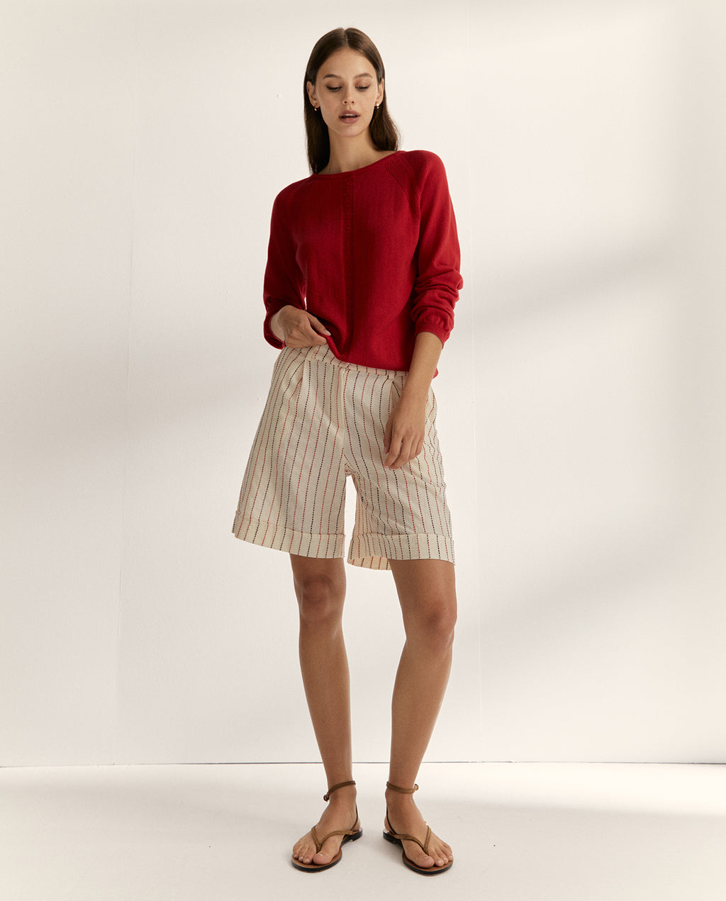 Jersey de mujer punto fino cuello redondo