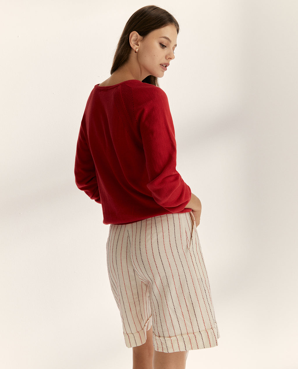 Jersey de mujer punto fino cuello redondo