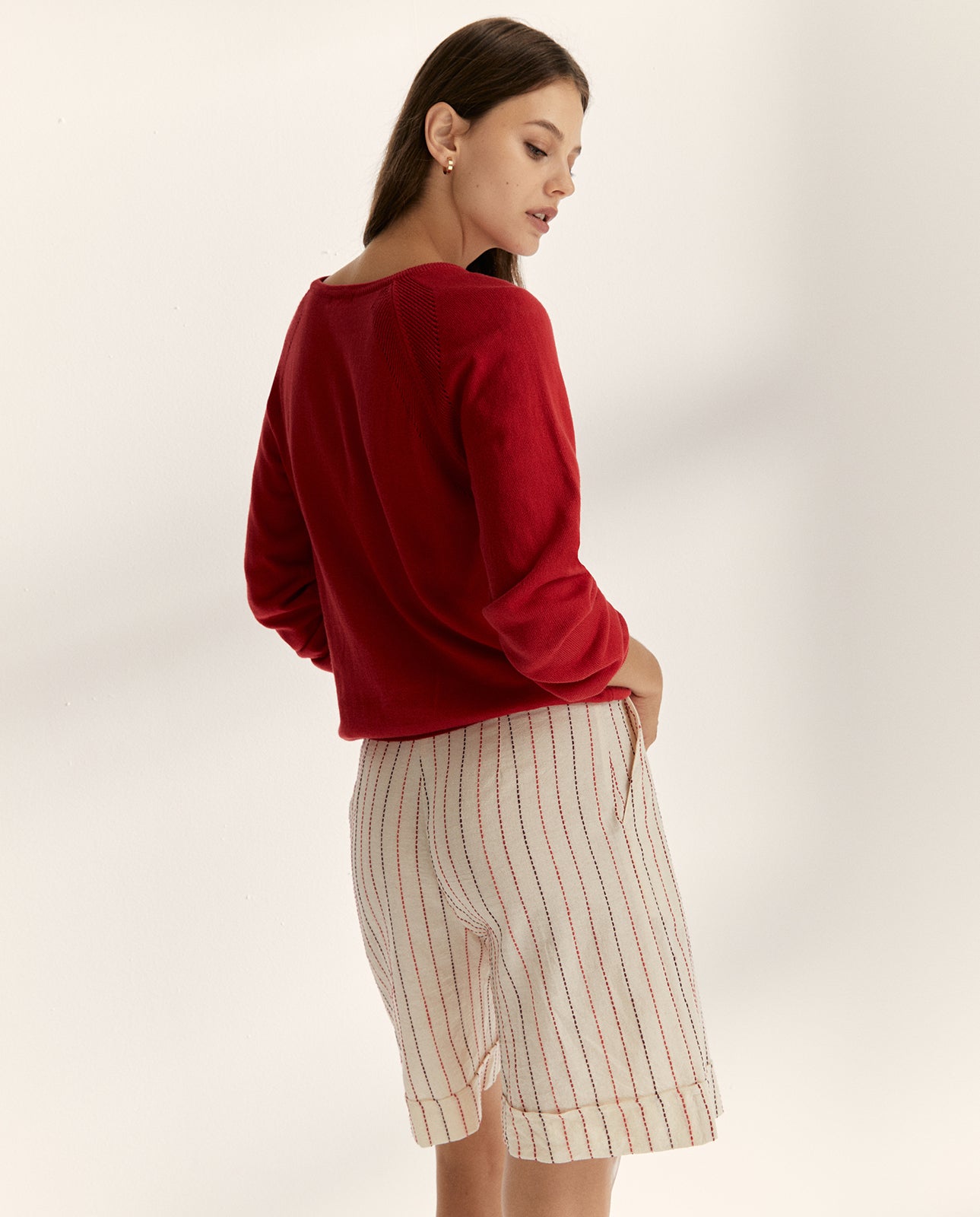 Jersey de mujer punto fino cuello redondo