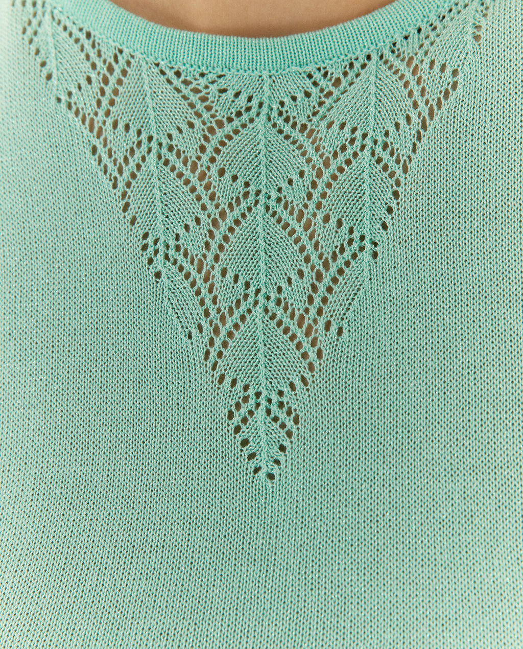 Jersey de mujer punto fino cuello redondo sin mangas