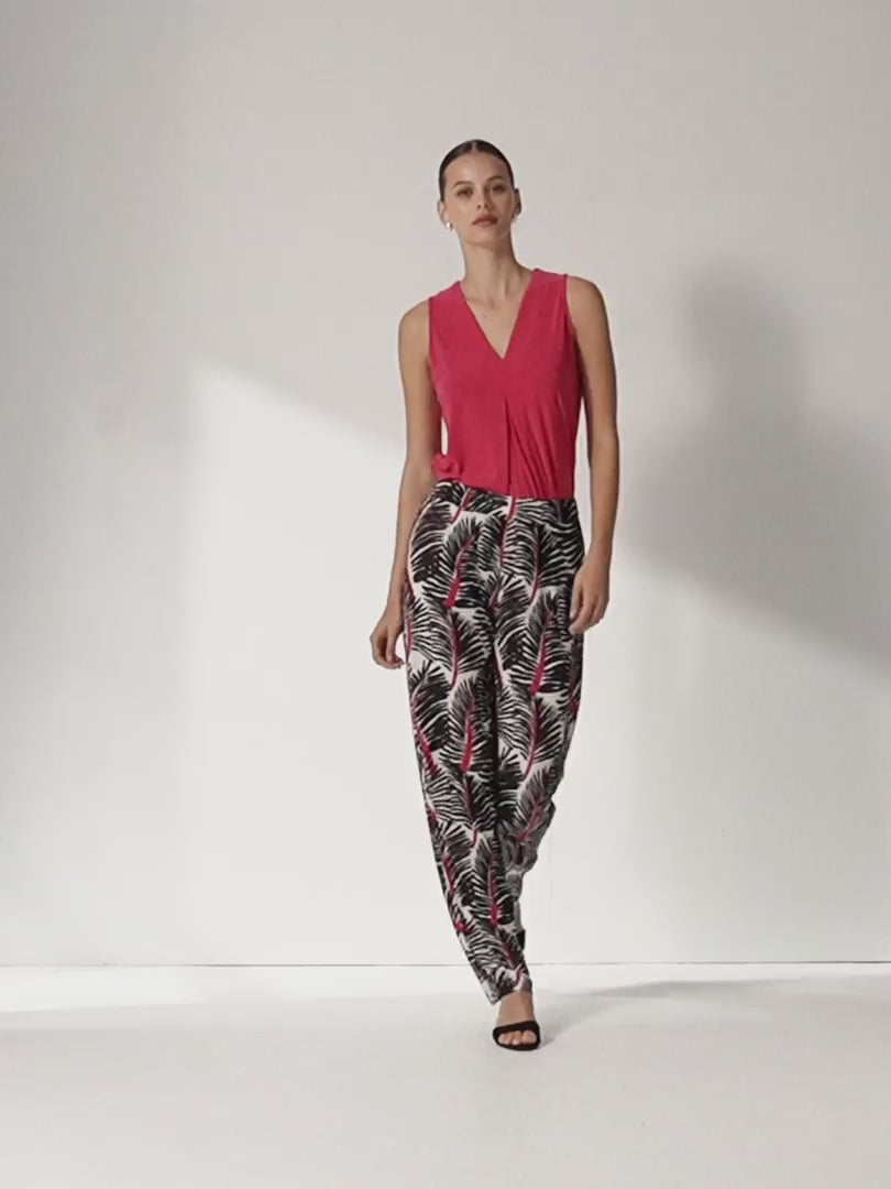 Pantalón de mujer en punto estampado