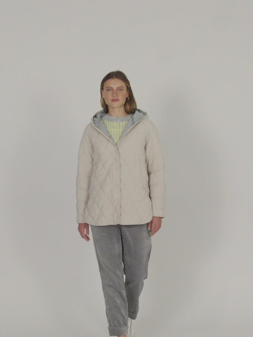 Parka de mujer acolchada con capucha