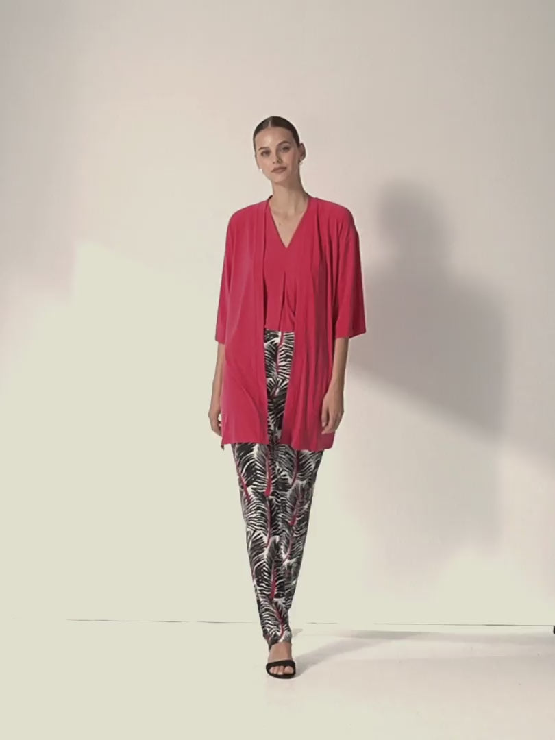 Chaqueta de mujer en punto liso manga francesa