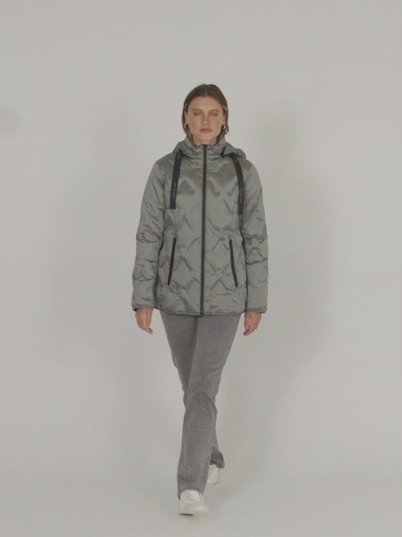 Plumífero de mujer con capucha desmontable