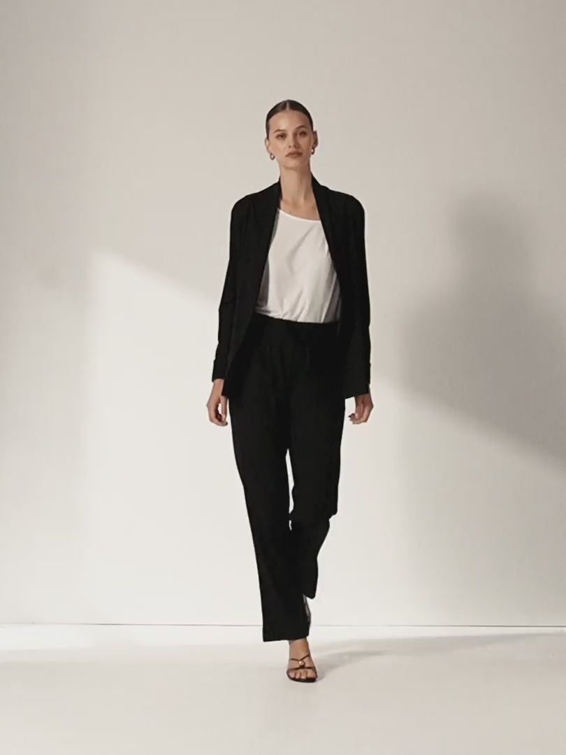 Chaqueta de mujer punto liso manga larga