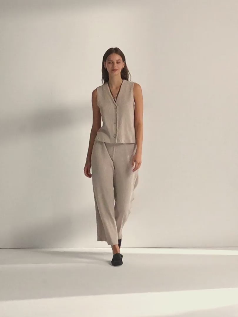 Chaleco de mujer en punto estructurado