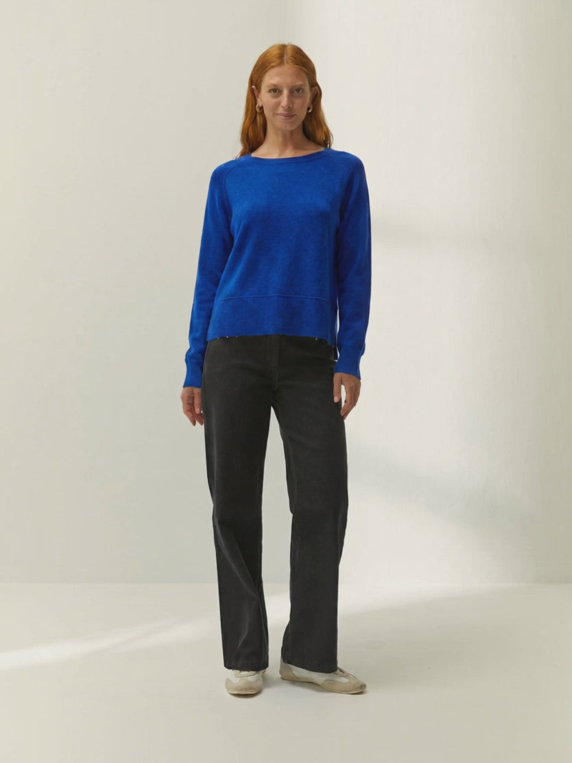 Jersey de mujer punto fino escote barco