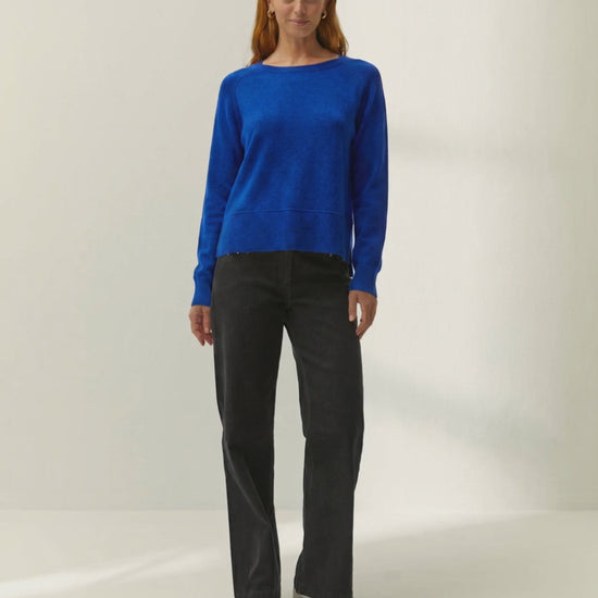 Jersey de mujer punto fino escote barco