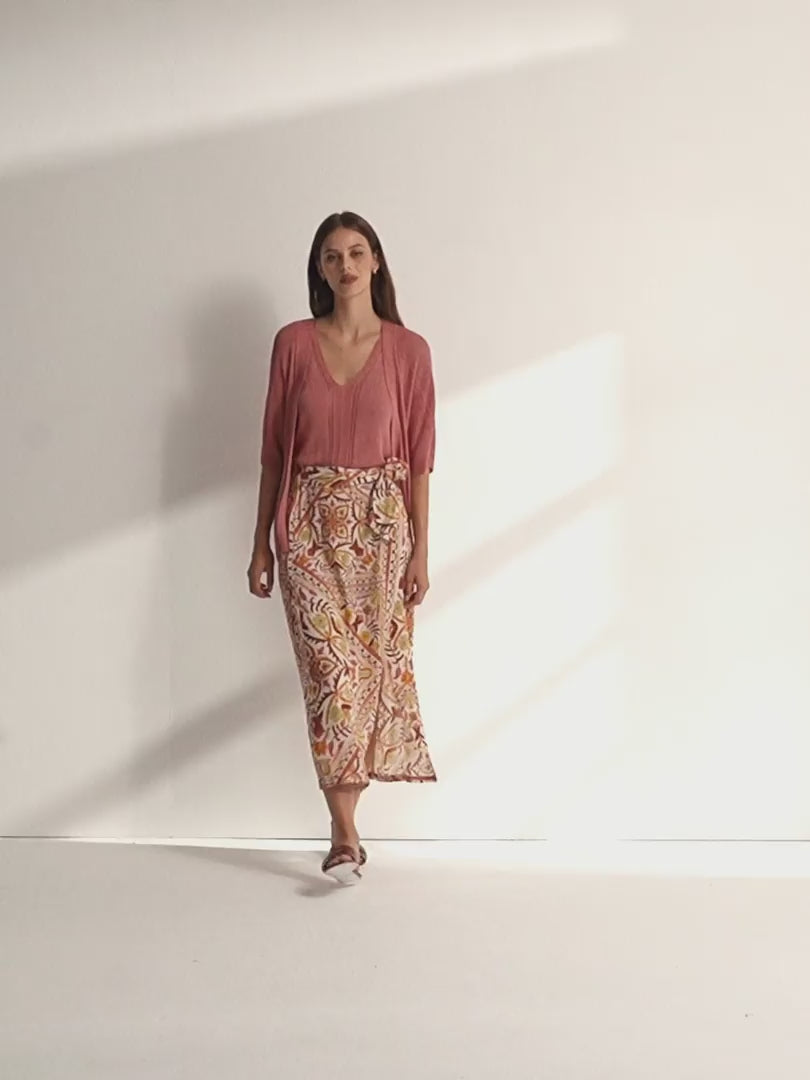 Jersey de mujer cuello pico sin mangas